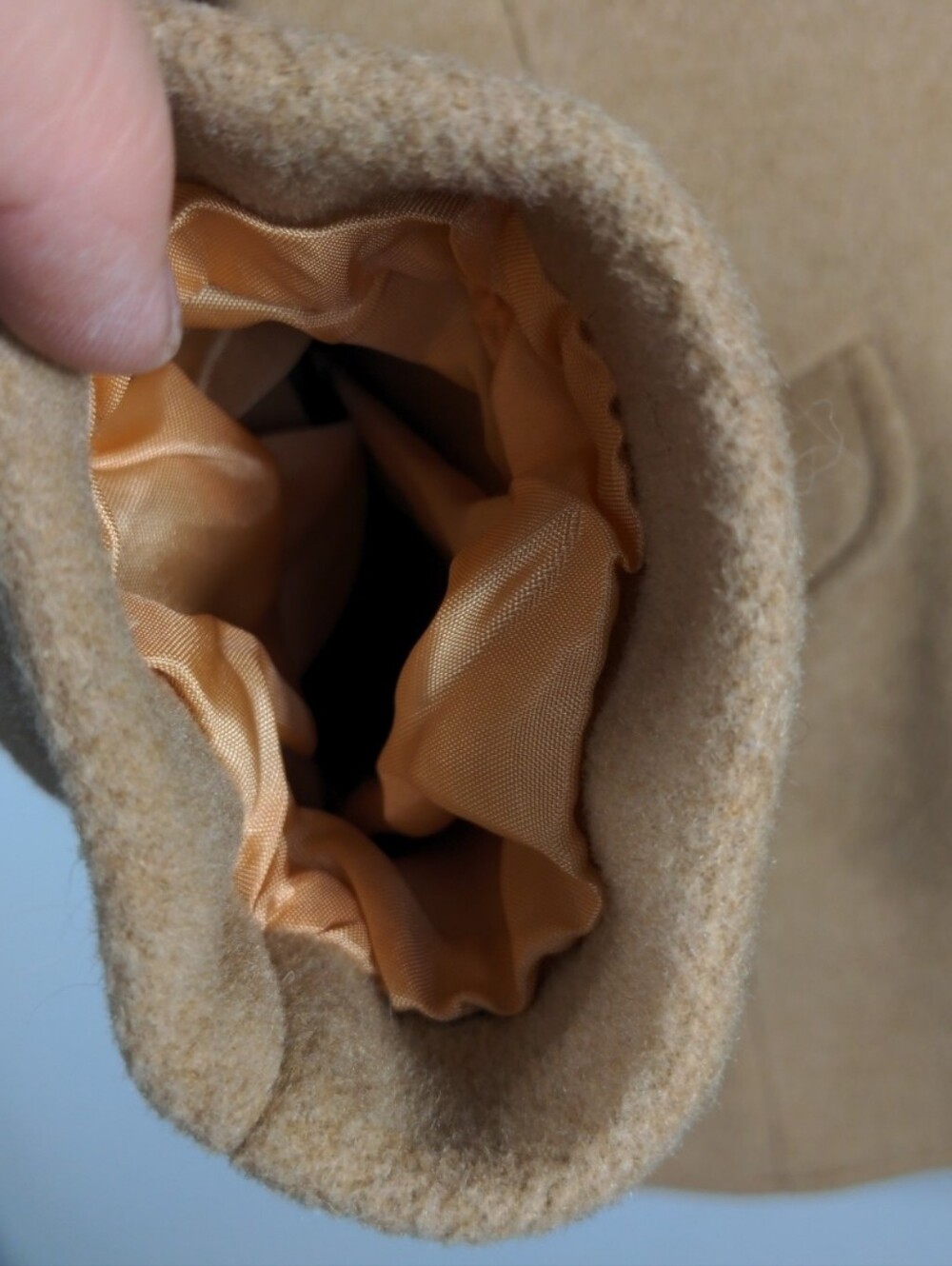 VTG 70s Carroll Reed England Cashmere Wool Blazer Jacket Tan Camel Sz M 12 Lined - Picture 12 of 12